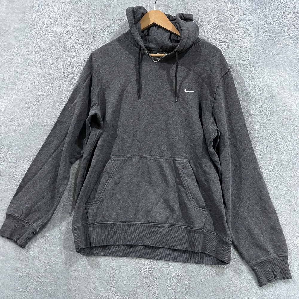 Nike Sportswear Club Hoodie Men's‎ Large Distressed Gray Workout Gym Lounge y2K